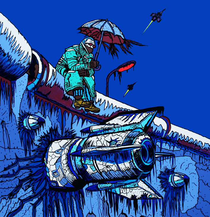 Pop art, Sitting on the Wall LIMITED EDITION ART by Flavio Galvan