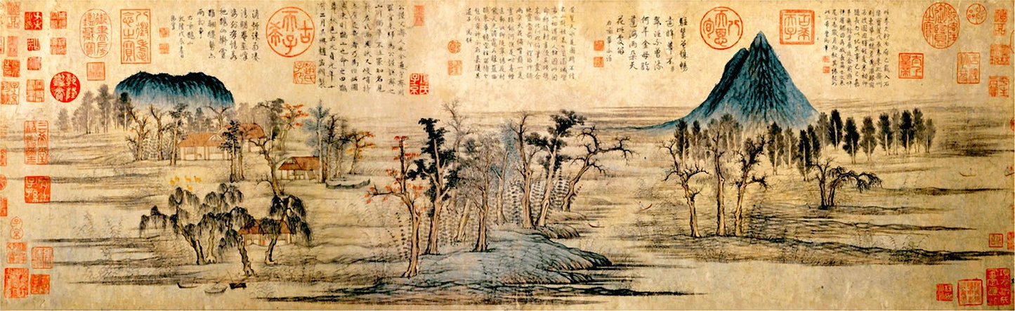 Chinese art, Chinese ancient landscape painting, Autumn colours Zhao Mengfu FINE ART PRINT, antique Asian art prints, posters, home decor