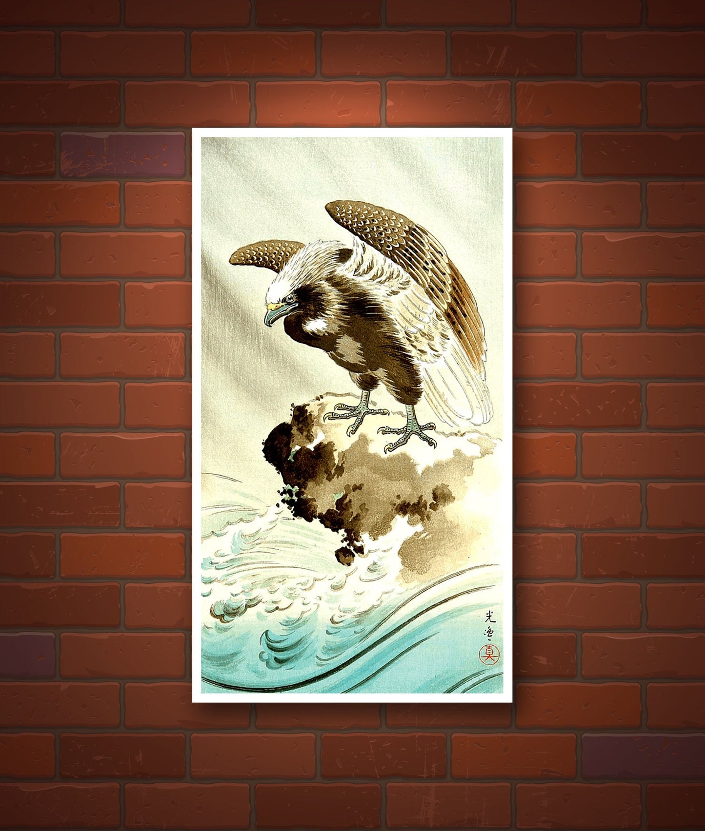 Japanese art, Eagle painting, Animal, birds prints, Eagle Tsuchiya Koitsu FINE ART PRINT. Japanese art prints, art posters, reproductions