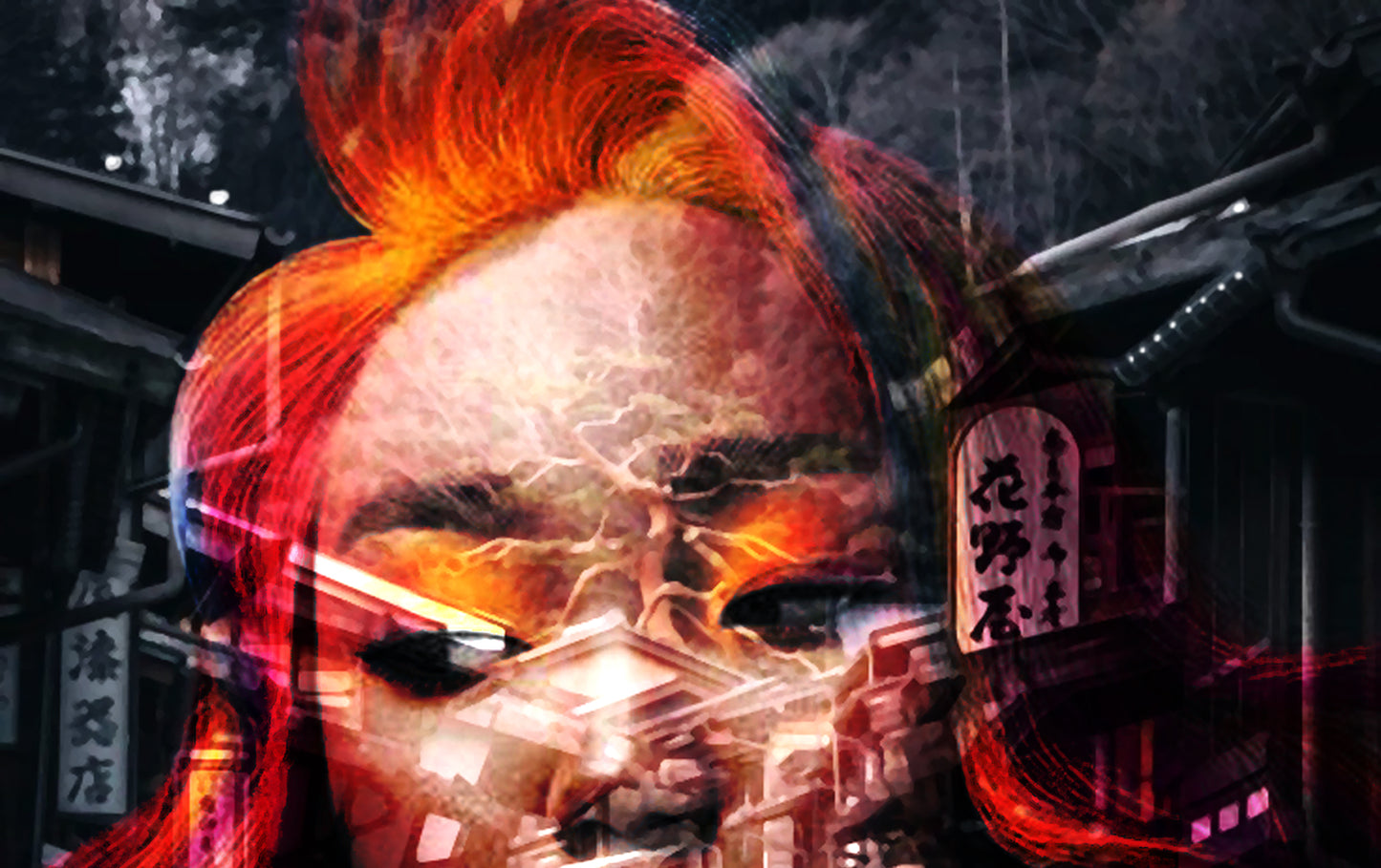 Surreal art, Digital artwork Queen of the Dark ORIGINAL DIGITAL ART ON CANVAS by Alex Solodov