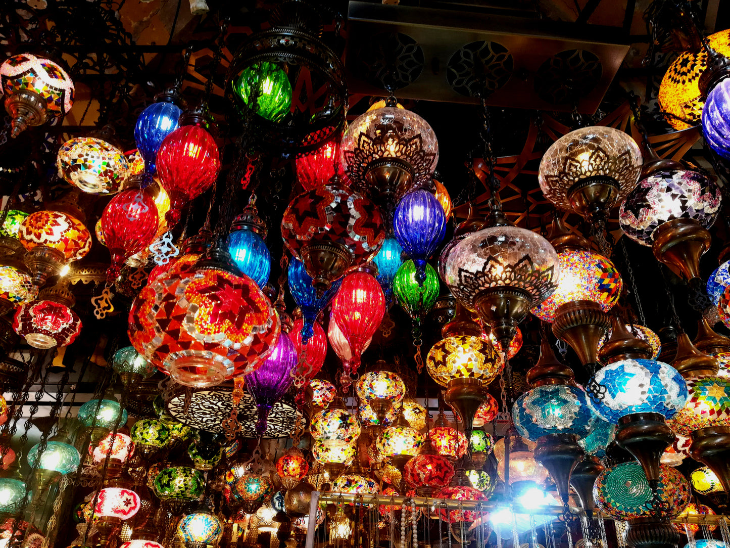 Abstract cityscape art photo, Turkish art, Photography, Lamps of Istanbul ORIGINAL DIGITAL ART by Alex Solodov