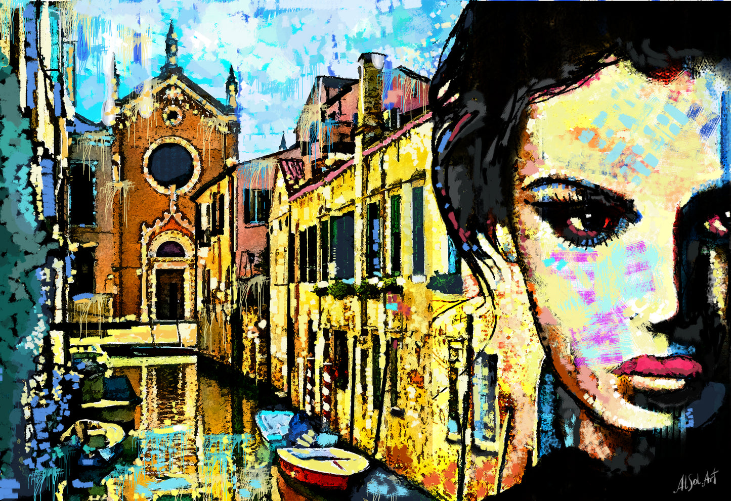Venetian Story ORIGINAL DIGITAL ART by Alex Solodov