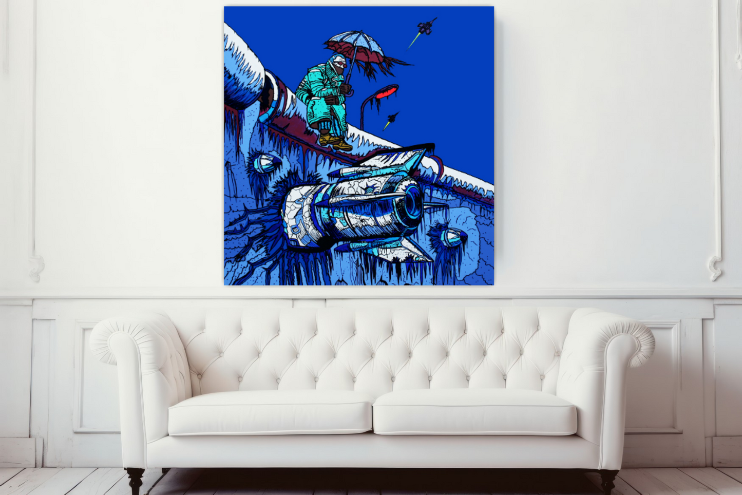 Pop art, Sitting on the Wall LIMITED EDITION ART by Flavio Galvan