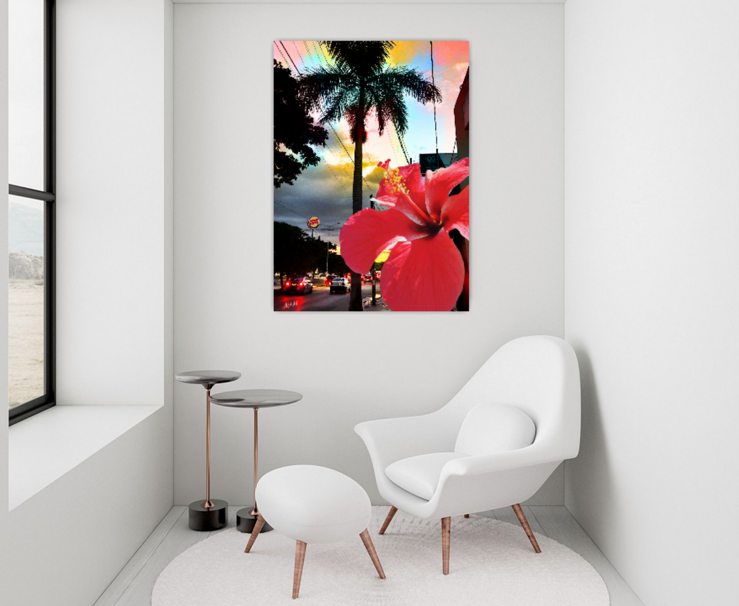 Tropical art, Travel photography, Sunset in Merida ORIGINAL DIGITAL ART by Alex Solodov