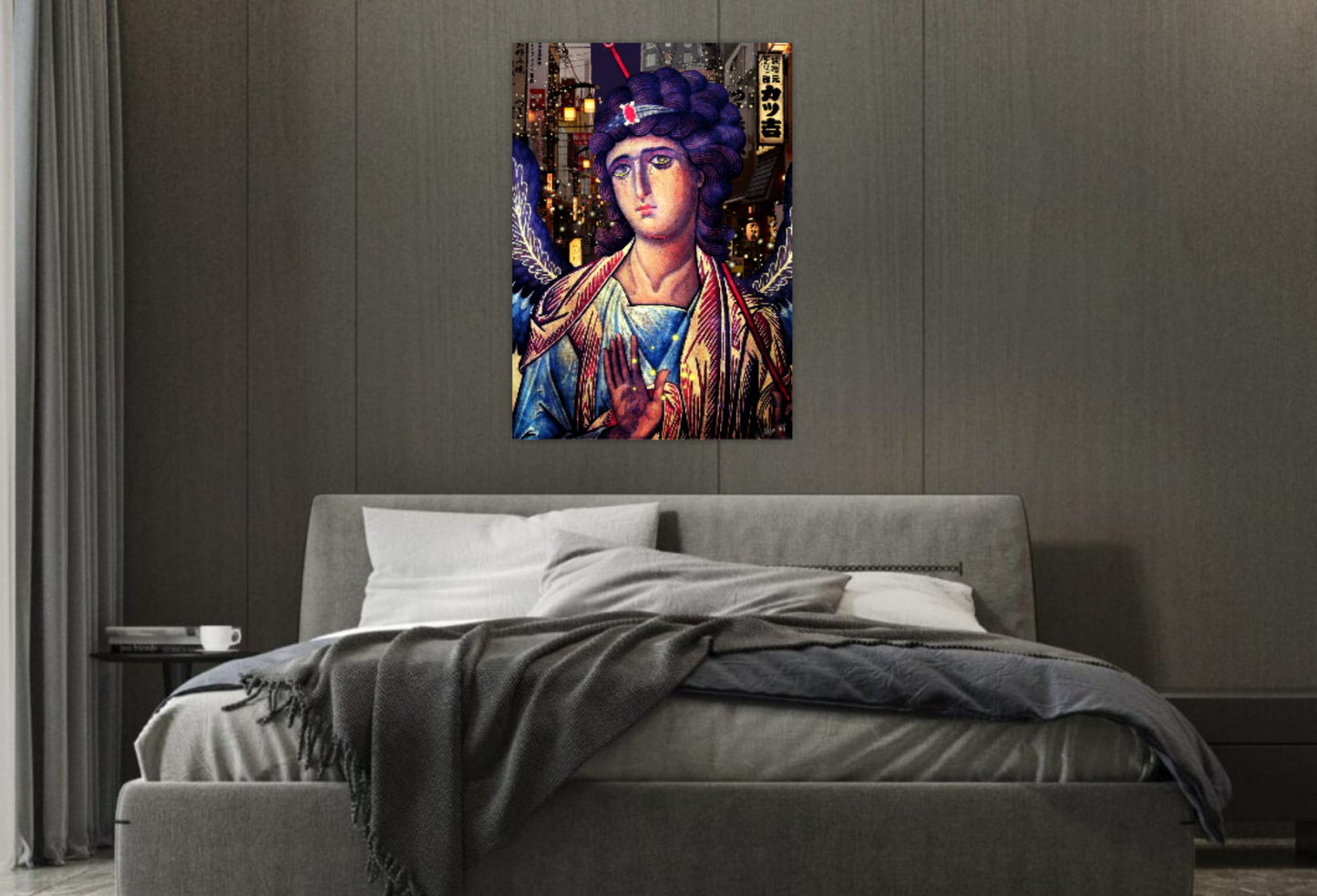 Guardian Angel with Fireflies ORIGINAL DIGITAL ART by Alex Solodov