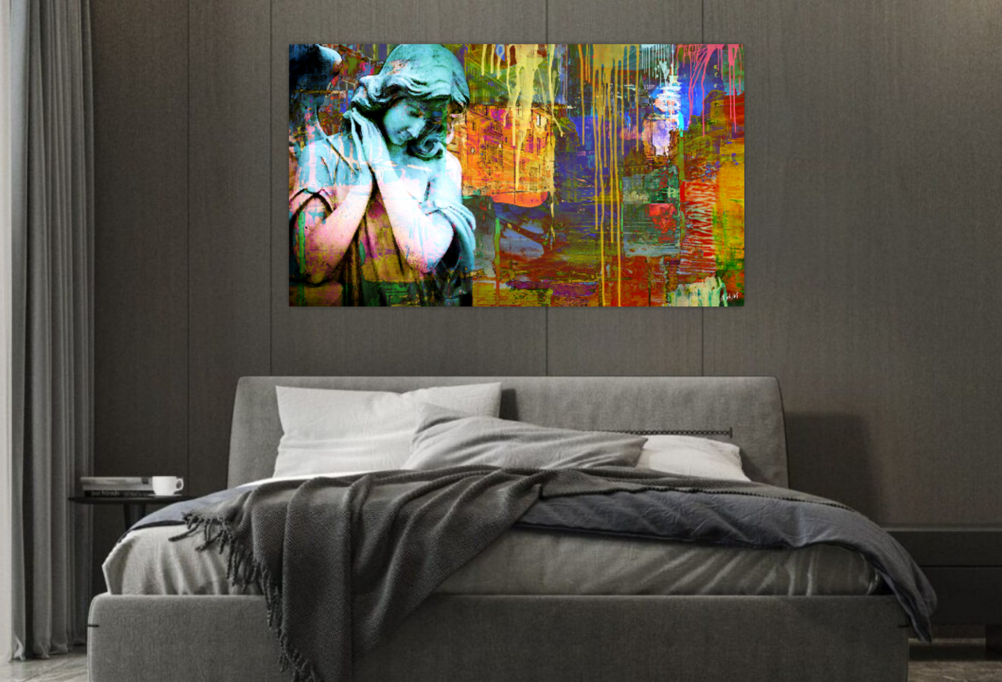 Angel in Prague ORIGINAL DIGITAL ART ON CANVAS by Alex Solodov