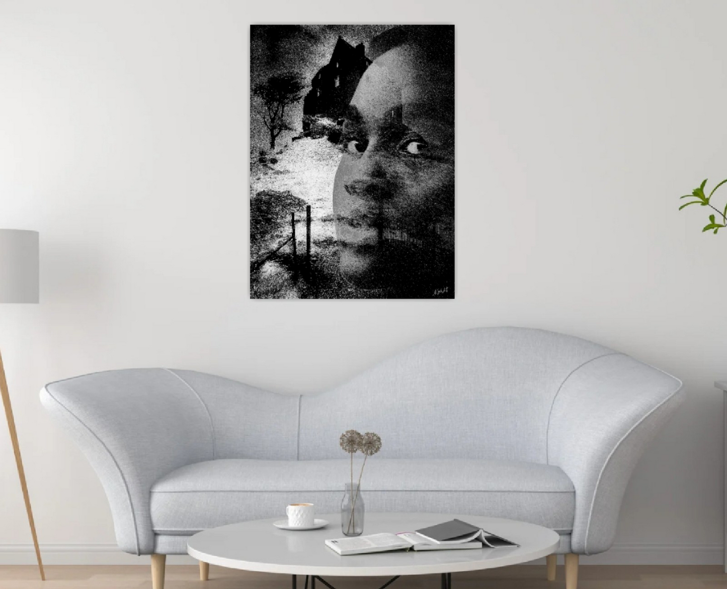 Surrealistic portrait Black Castle ORIGINAL DIGITAL ART by Alex Solodov