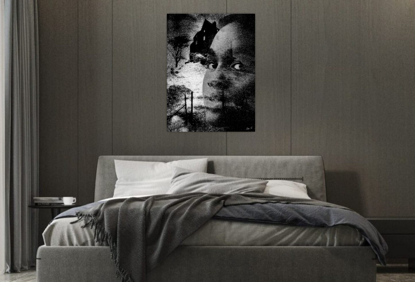 Surrealistic portrait Black Castle ORIGINAL DIGITAL ART by Alex Solodov