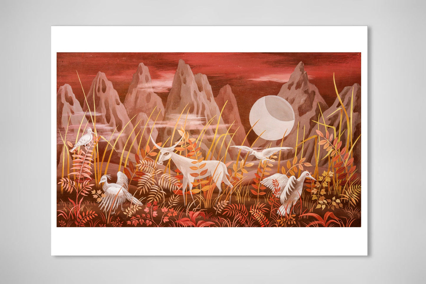 Animal art print, Animal painting, Fantasy art, Valley of the Moon by Remedios Varo FINE ART PRINT, animal home decor, wall art, art poster