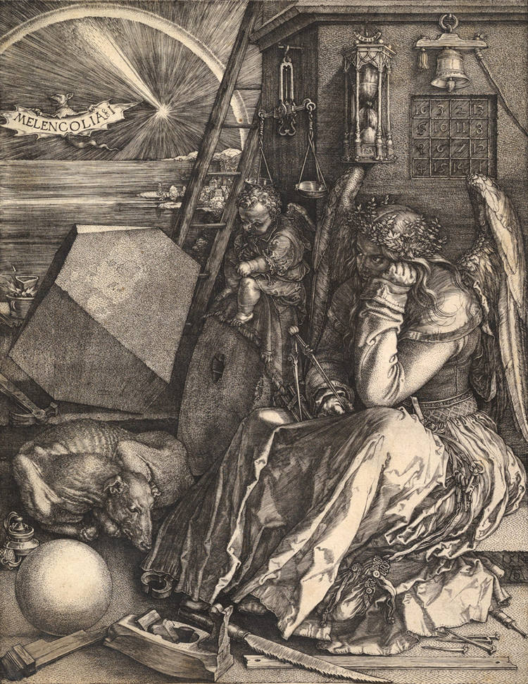 Durer drawings, old masters, antique art prints, engravings, Melencolia I Albrecht Dürer FINE ART PRINT, renaissance, woodcut reproductions
