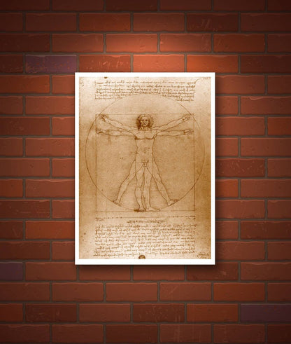 Leonardo da Vinci art, Da Vinci drawings, paintings, Human Anatomy, Vitruvian Man FINE ART PRINT, antique art prints, posters, reproductions