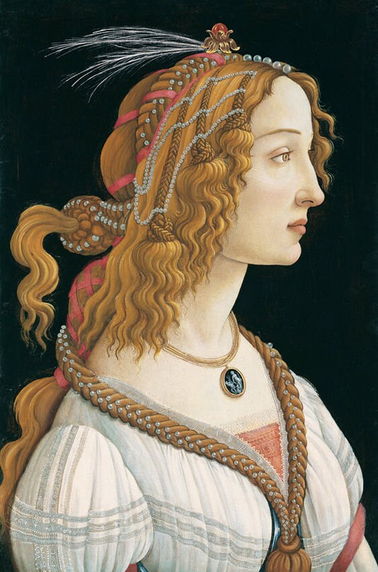 Antique European art prints, Sandro Botticelli portrait of a lady, antique painting, Botticelli FINE ART PRINT, antique print reproduction