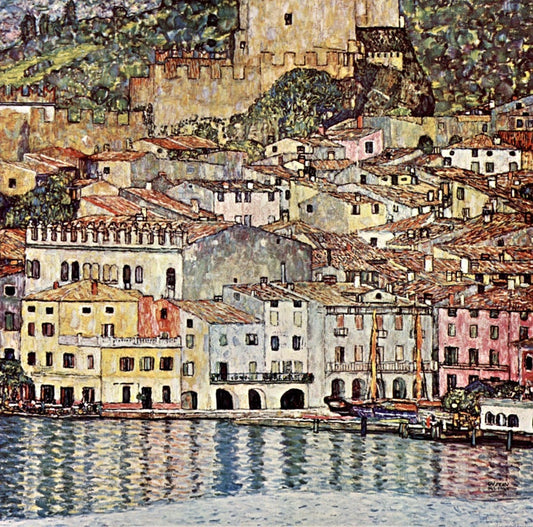 European art, Gustav Klimt paintings, Malcesine on lake Garda, FINE ART PRINT, posters, paintings, Impressionist art, painting reproduction
