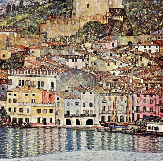 European art, Gustav Klimt paintings, Malcesine on lake Garda, FINE ART PRINT