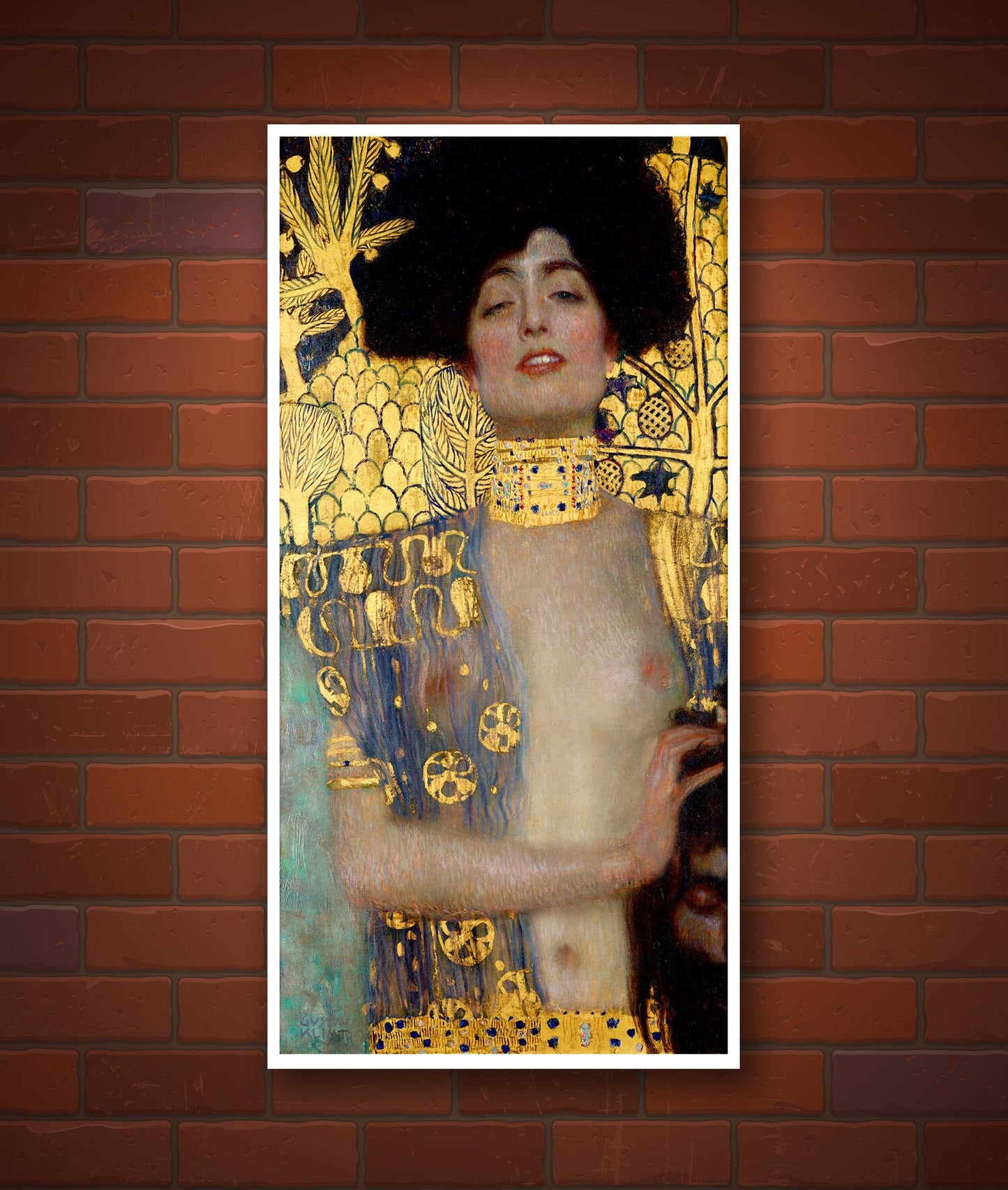 Nude erotic art, Gustav Klimt paintings, drawings, Judith with Olothern Head Gustav Klimt FINE ART PRINT