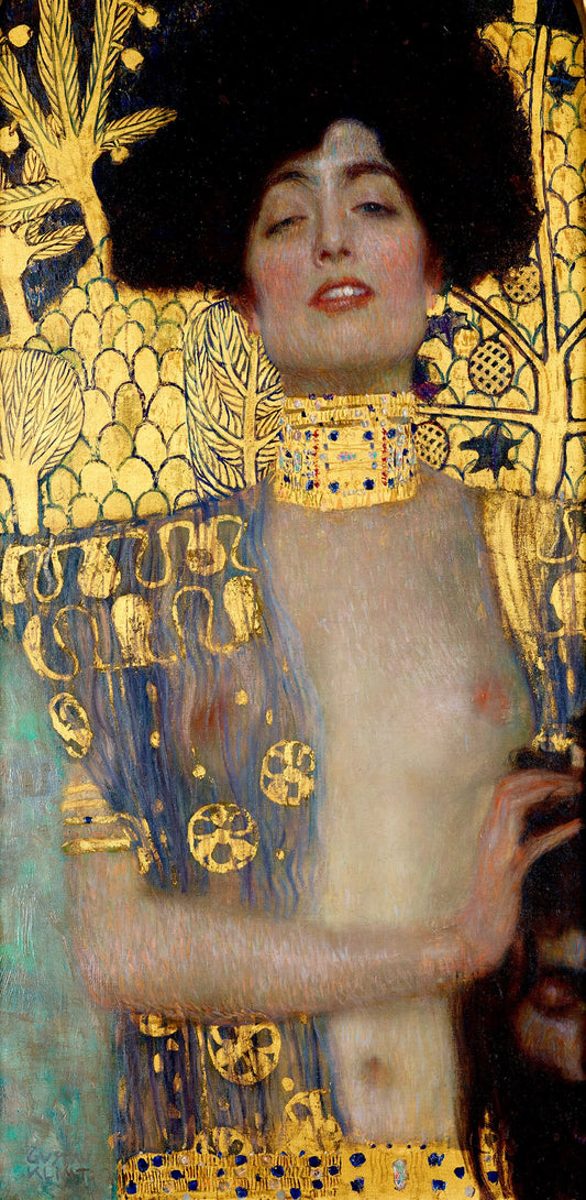 Nude erotic art, Gustav Klimt paintings, drawings, Judith with Olothern Head Gustav Klimt FINE ART PRINT