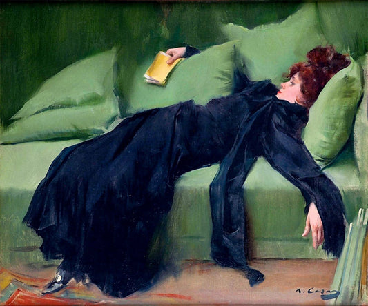 European art, Ramon Casas painting, Vintage art reproduction, Spanish art, After the Ball by Casas FINE ART PRINT, painting, posters, gifts