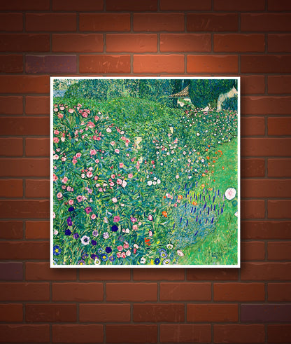 European art, Flowers and plants posters, Gustav Klimt painting Italian Garden FINE ART PRINT, Austrian painting, poster, reproduction, gift