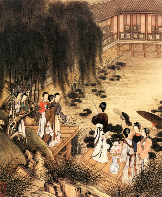 Chinese art, Asian vintage print, Chinese landscape paintings, Chinese garden FINE ART PRINT, asian print, wall art poster, asian home decor