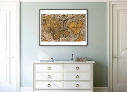 Antique map art prints, Ancient World map art Prints, Piri Reís map FINE ART PRINT, antique map reproduction, map canvas prints, art posters