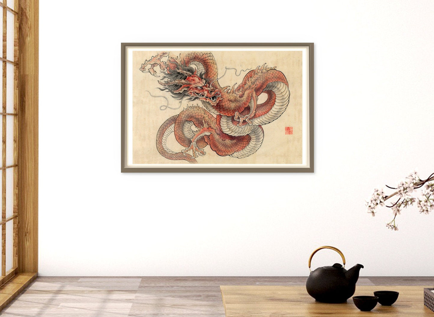 Chinese art prints, painting, Tianlong Celestial Dragon FINE ART PRINT, asian wall art, home decor, Chinese paintings reproductions, posters