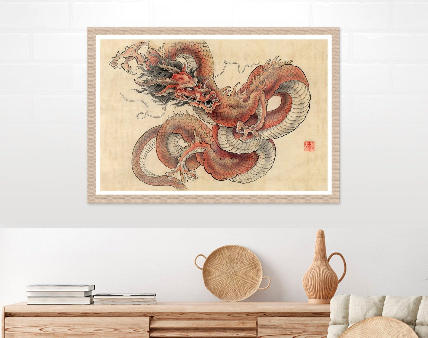 Chinese art prints, painting, Tianlong Celestial Dragon FINE ART PRINT, asian wall art, home decor, Chinese paintings reproductions, posters