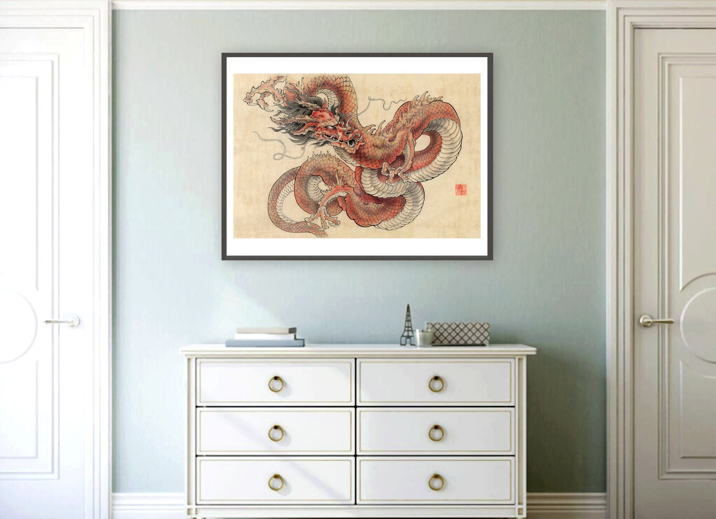 Chinese art prints, painting, Tianlong Celestial Dragon FINE ART PRINT, asian wall art, home decor, Chinese paintings reproductions, posters