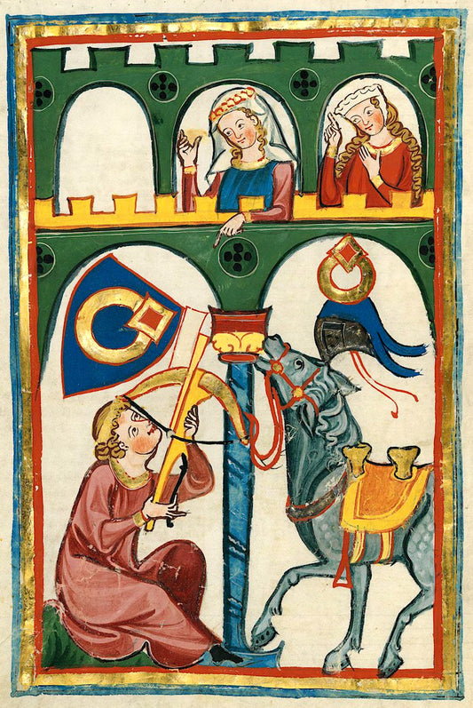 Antique European art, Illuminated manuscripts, Medieval art, Manesse codex, Herr Rubin FINE ART PRINT, wall art, home decor, posters, prints
