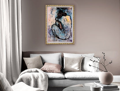 Picasso art print, European art, Famous art, Blue Nude Pablo Picasso FINE ART PRINT