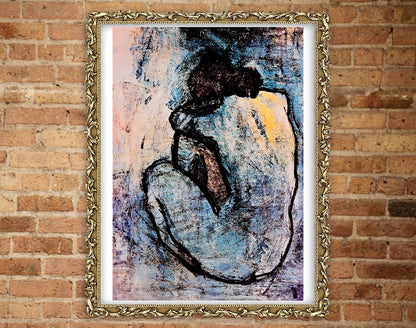 Picasso art print, European art, Famous art, Blue Nude Pablo Picasso FINE ART PRINT