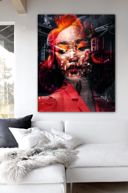 Surreal art, Digital artwork Queen of the Dark ORIGINAL DIGITAL ART ON CANVAS by Alex Solodov
