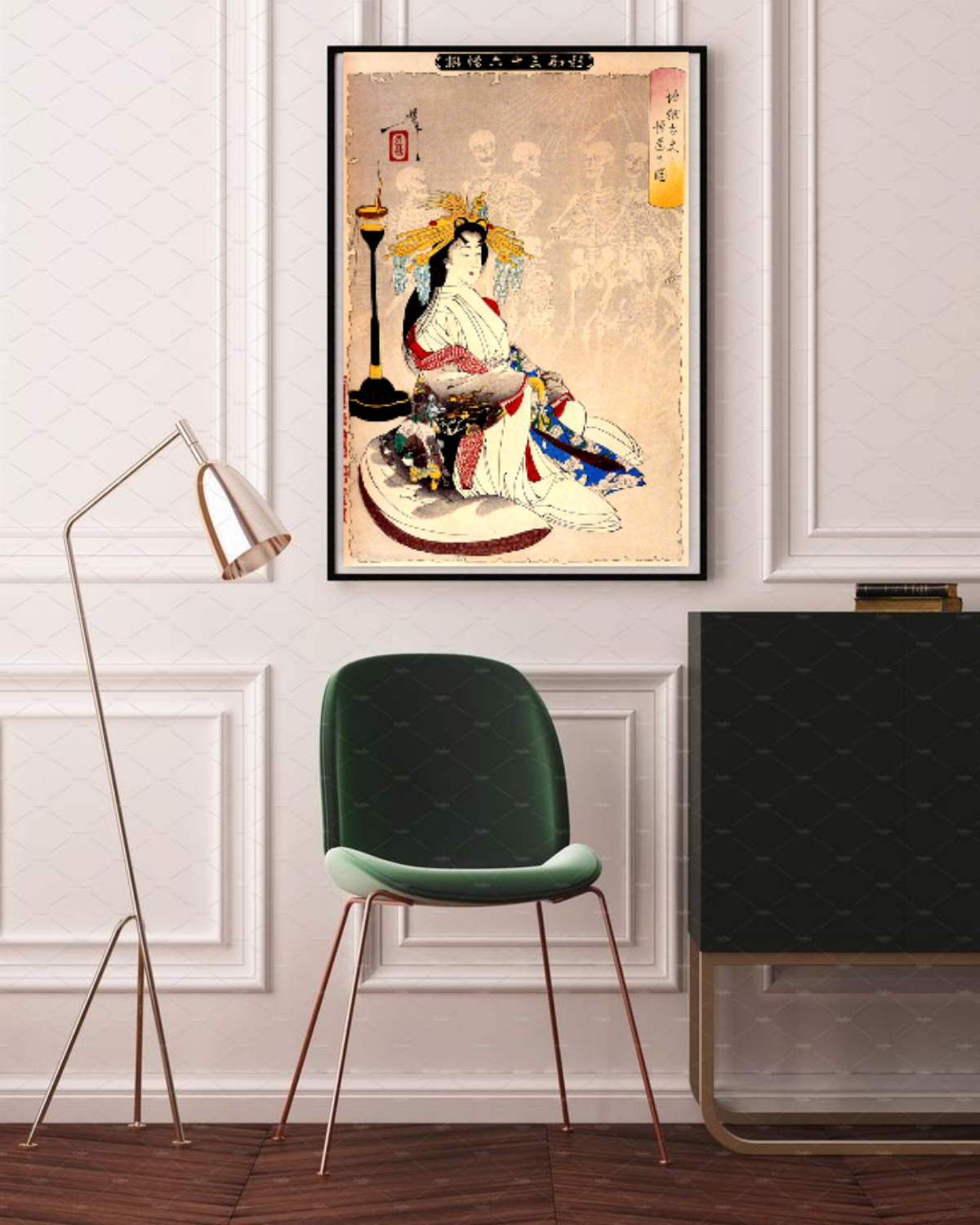 Japanese art print, Japanese geisha, Asian Deity, Japanese goddess Ameterasu Yoshitoshi FINE ART PRINT