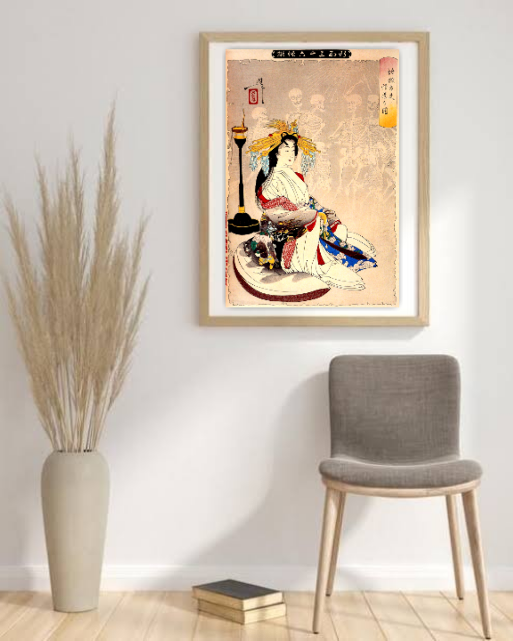 Japanese art print, Japanese geisha, Asian Deity, Japanese goddess Ameterasu Yoshitoshi FINE ART PRINT