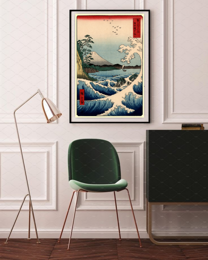 Japanese art prints, 36 views of Mount Fuji, Sea off Satta Hiroshige FINE ART PRINT