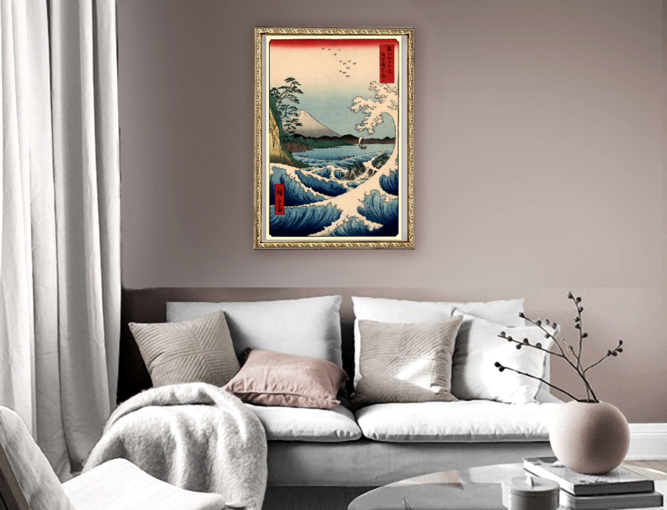 Japanese art prints, 36 views of Mount Fuji, Sea off Satta Hiroshige FINE ART PRINT