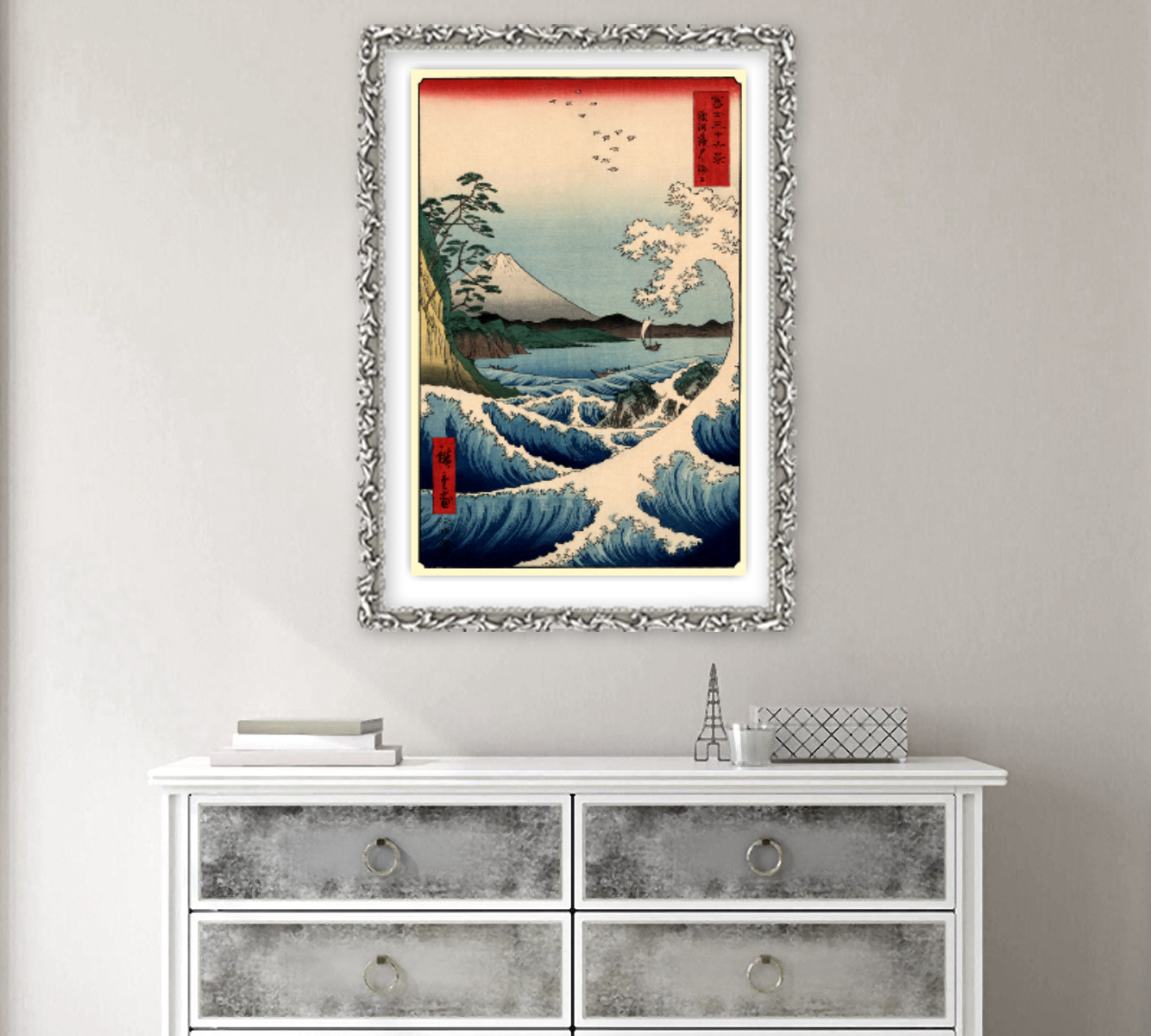 Japanese art prints, 36 views of Mount Fuji, Sea off Satta Hiroshige FINE ART PRINT