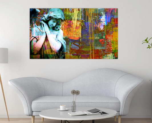 Angel in Prague ORIGINAL DIGITAL ART ON CANVAS by Alex Solodov