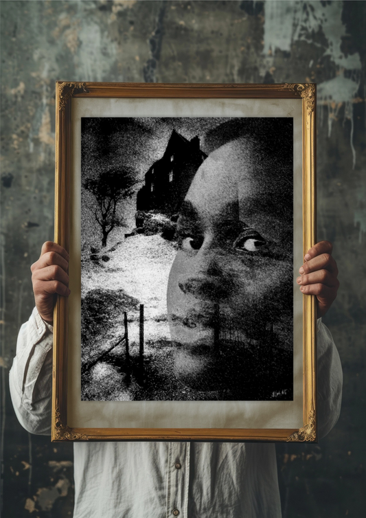 Surrealistic portrait Black Castle ORIGINAL DIGITAL ART by Alex Solodov