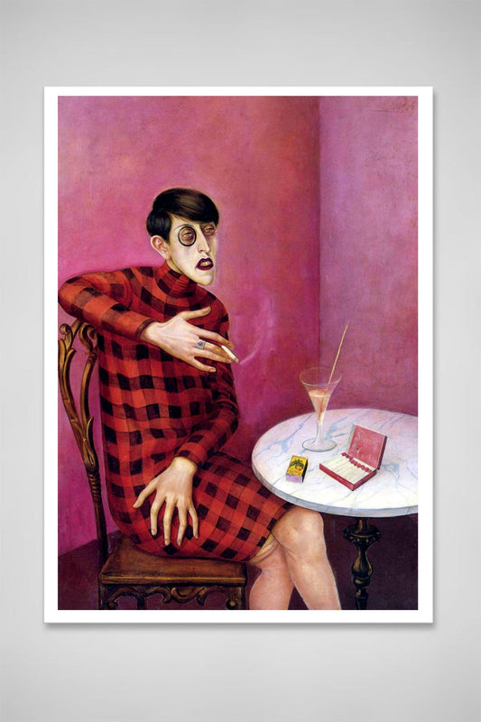 Vintage art, Woman painting, Portrait of the journalist Sylvia von Harden  FINE ART PRINT Otto Dix, wallart, home decor, art prints, posters