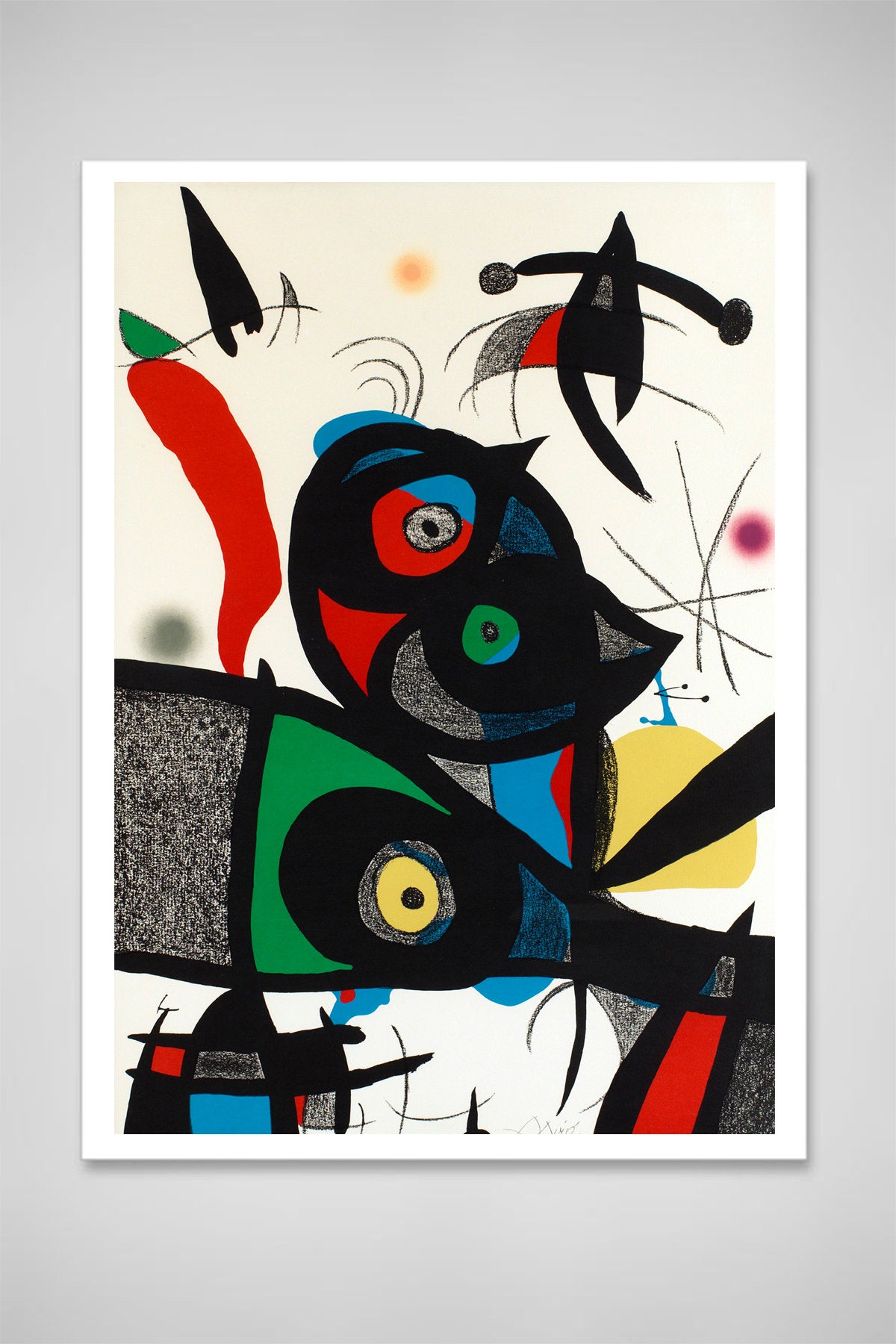 Abstract painting, Abstract art, Acrobats in night garden Joan Miro FINE ART PRINT, abstract poster, wall art, art decor, posters, art gifts