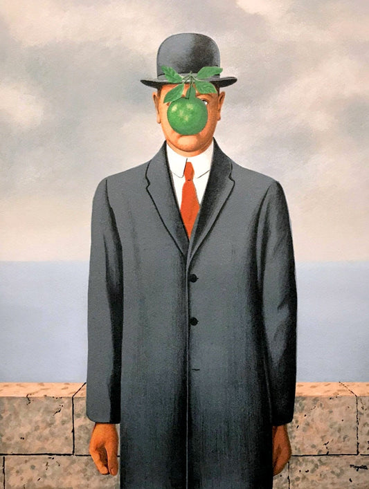 Surreal art, Portrait painting, Son of the Man by Rene Magritte FINE ART PRINT famous painting, home decor, wall art, art gifts, art posters