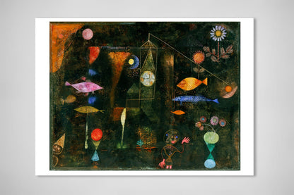 Abstract paintings, Abstract art print, Fish Magic Paul Klee FINE ART PRINT abstract posters, wall art, abstract decor, art poster, art gift