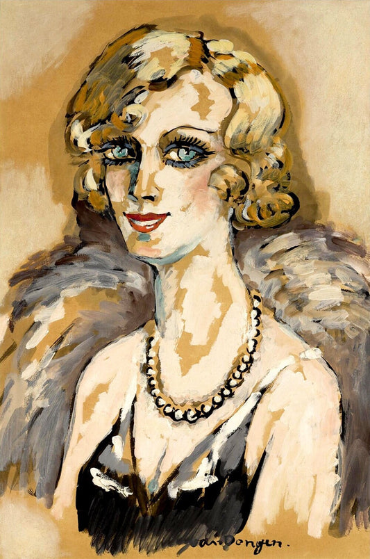 European art, Vintage portrait, Woman painting, Blonde Lady Kees van Dongen FINE ART PRINT, wallart, home decor, vintage prints, art posters