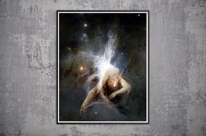 Dark academia, Fantasy paintings, dark art, gothic print, Falling Star by Witold Pruszkowski FINE ART PRINT, antique home decor, dark poster