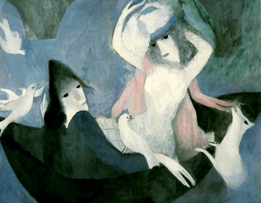 Vintage art, Impressionist paintings, Dog and birds, The boat Marie Laurencin FINE ART PRINT, French art, wall art, home decor, art posters